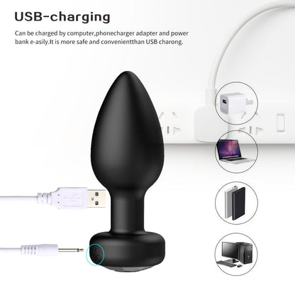 Butt Plug Anal Plug Vibrators Unisex Sex Stopper Wireless Anal Vibrator for Men Women Anal Trainer Sex Toys for Adults 18 Couple