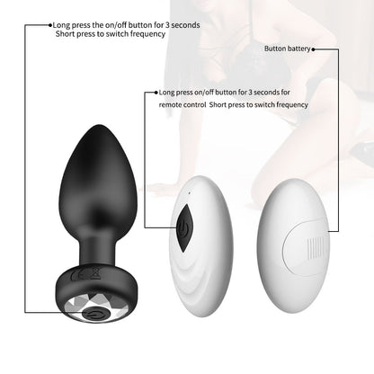 Butt Plug Anal Plug Vibrators Unisex Sex Stopper Wireless Anal Vibrator for Men Women Anal Trainer Sex Toys for Adults 18 Couple
