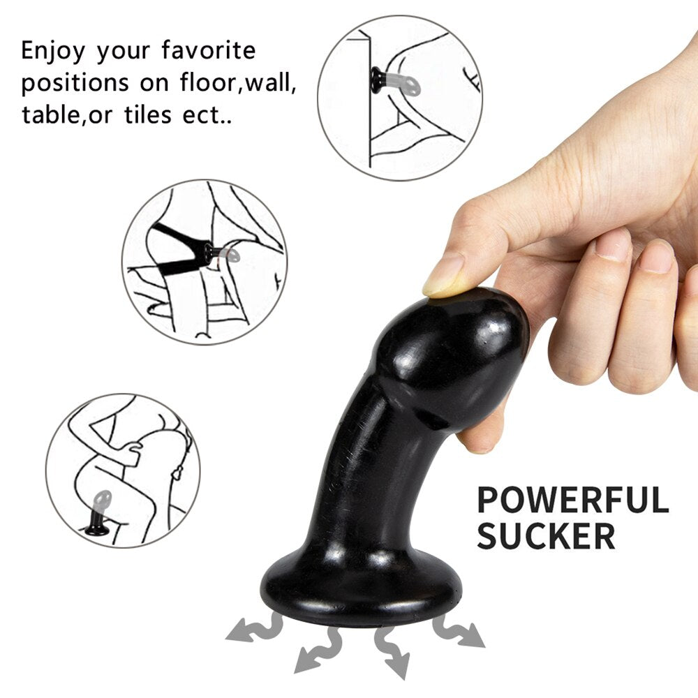 Butt Plug with Strong Suction Cup, Soft Dildo, Adult Products, Butt Plug Prostate Stimulator, Female Masturbation Tool, Sex Toy for Couple