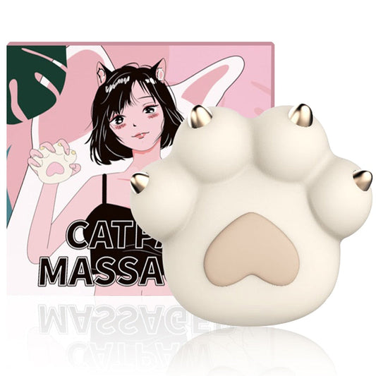 Cat Paw Vibrator, Cute Soft Silicone Cartoon Cat Paw Clitoral Stimulator Vibrator, Heating & Rechargeable for Female Massage