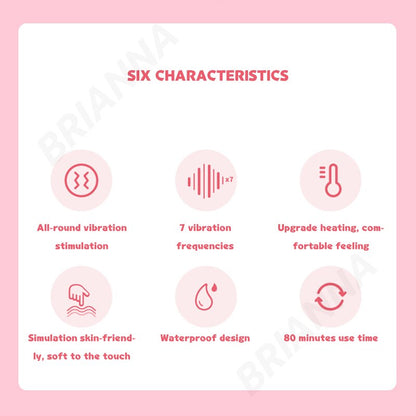 Cat Paw Vibrator, Cute Soft Silicone Cartoon Cat Paw Clitoral Stimulator Vibrator, Heating & Rechargeable for Female Massage