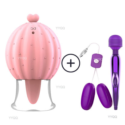 Clit Sucker Tongue Female Masturbator, Sucking G-Spot Sex Toys, Sucking Breast Clitoral Sucker, Adult Products Sucker Toy for Women