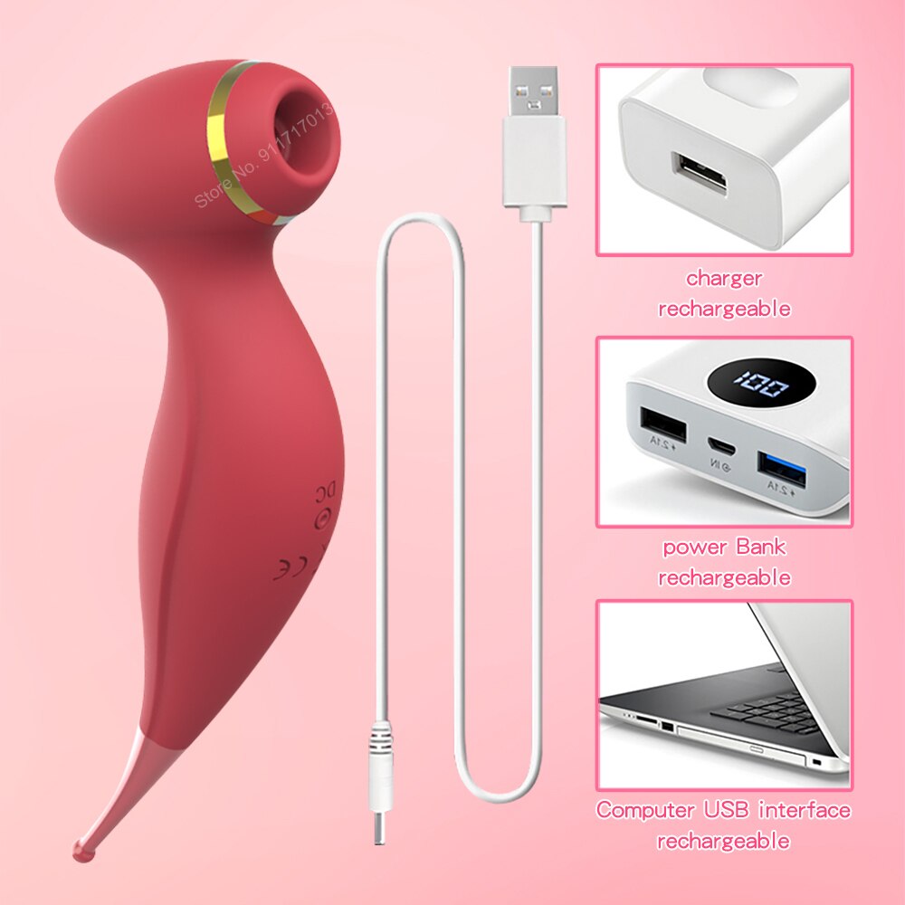 Clit Sucker Vibrator Nipple Powerful Suction Blowjob Clitoris Stimulator Sex Erotic Toy for Women Vagina Masturbator Product