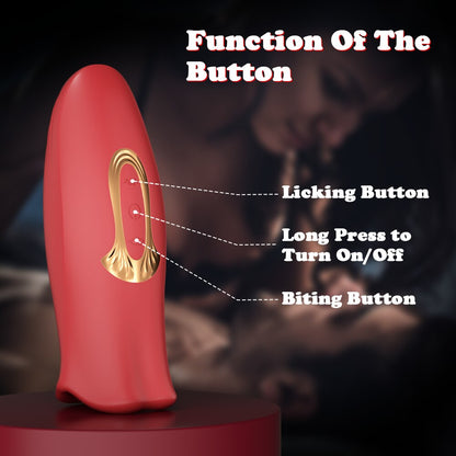 Clit Lick Vibrator, Female Sex Toy for Women, Biting Oral Clitoris Stimulator, Nipple Sucking Orgasm Masturbator for Women