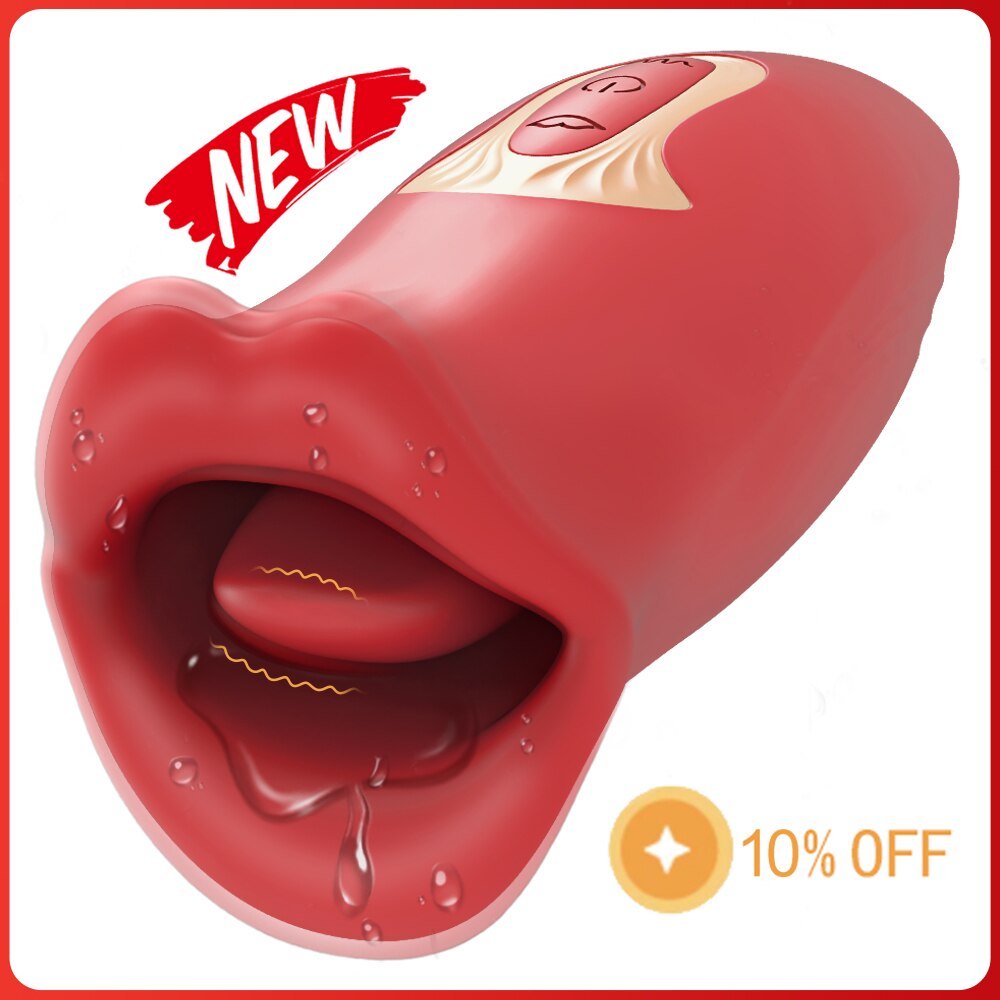 Clit Lick Vibrator, Female Sex Toy for Women, Biting Mouth, Oral Clitoris Stimulator, Nipple Sucker, Orgasm Device, Female Masturbator