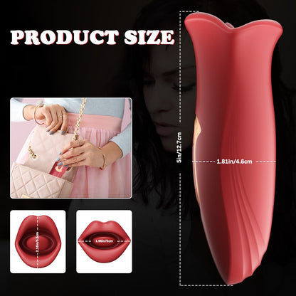 Clit Lick Vibrator, Female Sex Toy for Women, Biting Mouth, Oral Clitoris Stimulator, Nipple Sucker, Orgasm Device, Female Masturbator