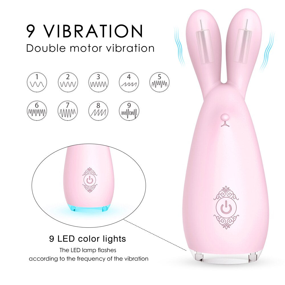 Rabbit Clitoral Stimulator Vibrators for Women, Vaginal Clit Massager, Nipple Sucker for Female Masturbation, Adult Sex Toys