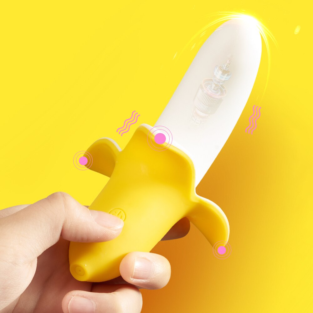 Banana Clitoral Vibrator G-Spot Stimulator Vaginal Silicone Dildo Female Masturbator Cute Adult Sex Toy for Women