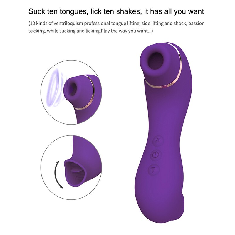 Clitoris Sucker Sex Sucking Toys Vibrator Powerful Clitoris Blowjob Tongue Stimulator Nipple Vagina Pussy Pump Sex Toys for Women