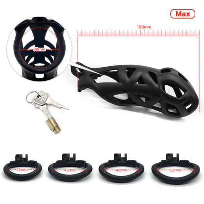 Cobra Male Chastity Device Kit Cock Cage Cock Ring BDSM Adult Games Sex Toys for Men Penis Ring Resin Sleeve PenisTrainer Cage