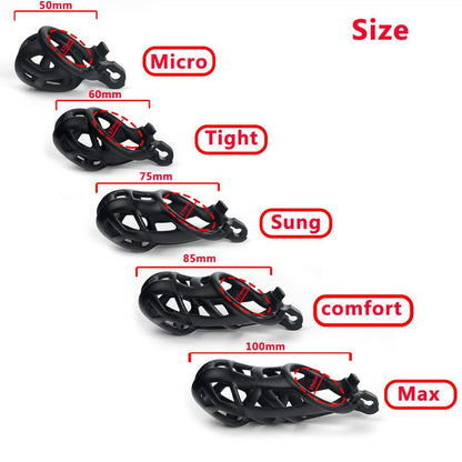 Cobra Male Chastity Device Kit Cock Cage Cock Ring BDSM Adult Games Sex Toys for Men Penis Ring Resin Sleeve PenisTrainer Cage