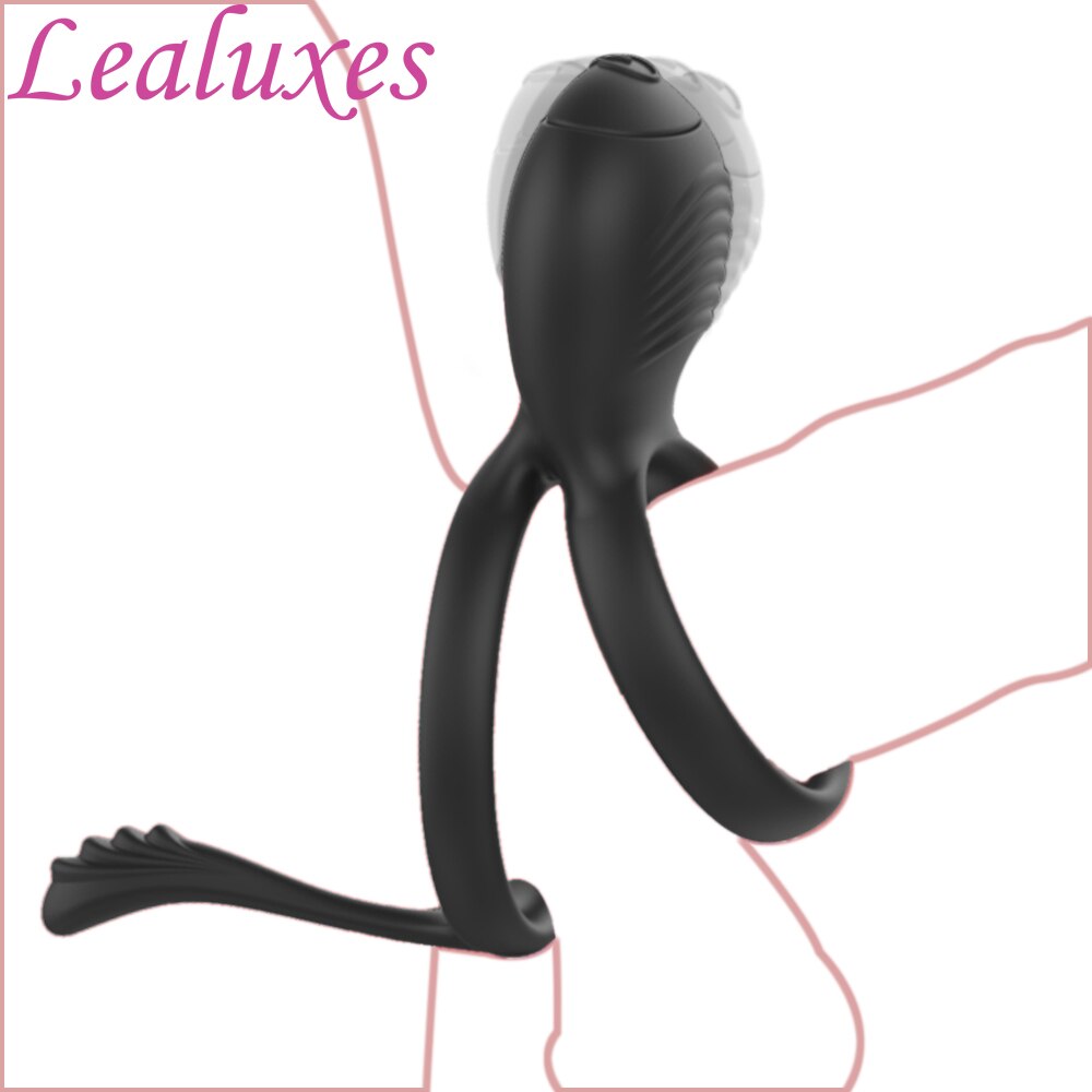 Cock Ring Vibrator for Men Couple Penile Ring Delay Ejaculation Cock Massager G Spot Clitoris Sex Toys for Couples