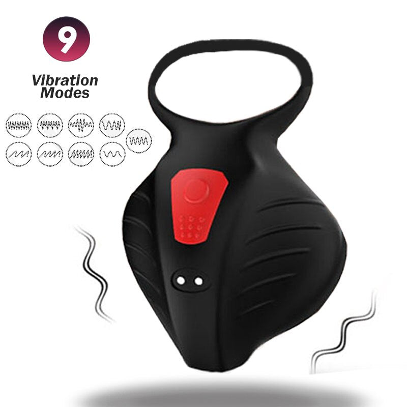 Cock Vibrator Testicle Penis Massage Delay Ejaculation Testicle Lock Ring Stimulating Masturbator Male Sex Toy for Male Couple