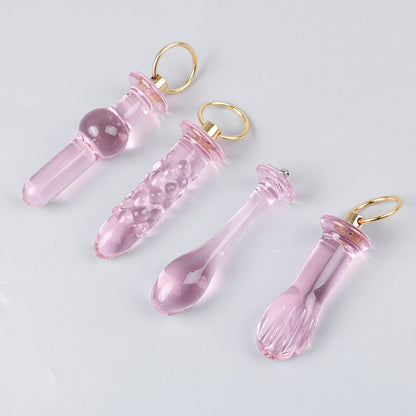 Crystal Glass Butt Plug Anal Sex Toys Anal Plug Glass Dildo Prostate Massager Anal Beads Butt Plug Sex Toys Women Men Gay