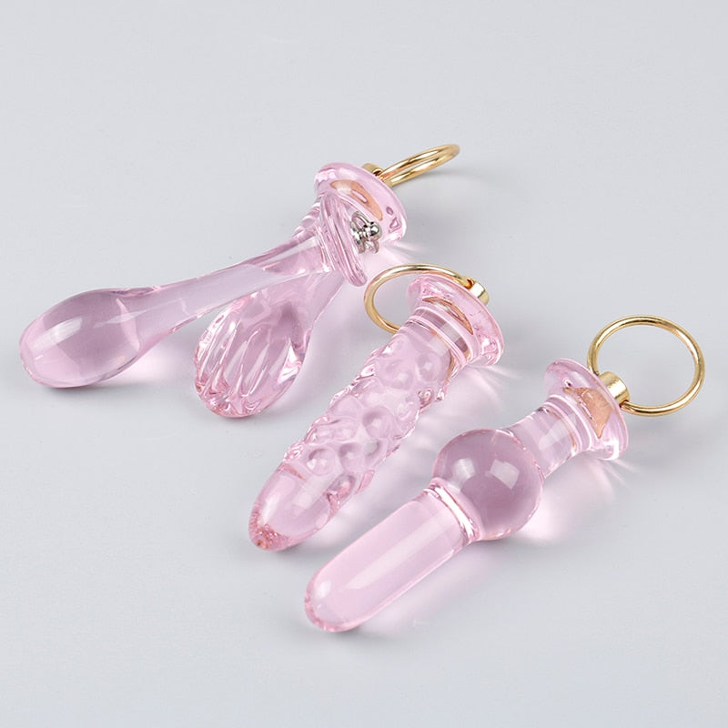 Crystal Glass Butt Plug Anal Sex Toys Anal Plug Glass Dildo Prostate Massager Anal Beads Butt Plug Sex Toys Women Men Gay