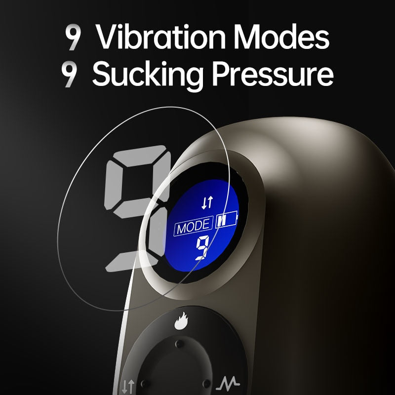 DRYWELL Intelligent Sex Robot for Men, Oral Sex Suction Male Automatic Masturbator, 9 Suction Modes & 9 Vibration Modes & 1 Boost Mode, Heating Function, Realistic Female Moans, Adult Product for Men
