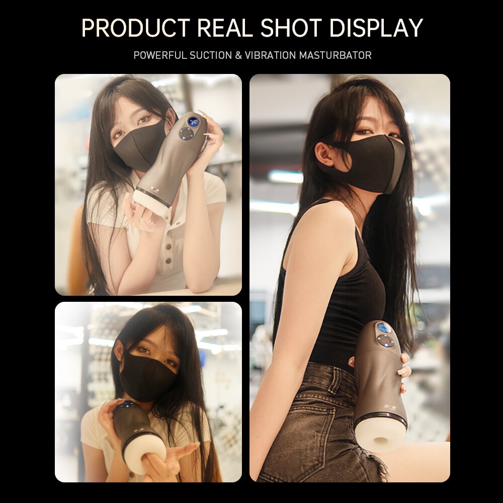 DRYWELL Intelligent Sex Robot for Men, Oral Sex Suction Male Automatic Masturbator, 9 Suction Modes & 9 Vibration Modes & 1 Boost Mode, Heating Function, Realistic Female Moans, Adult Product for Men