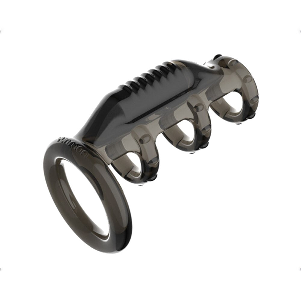 Dick Vibrating Penis Rings for Male Delay Ejaculation Men Sex Toys Silicone Penis Sleeve Ring Cock Ring Men Chastity Cage Device