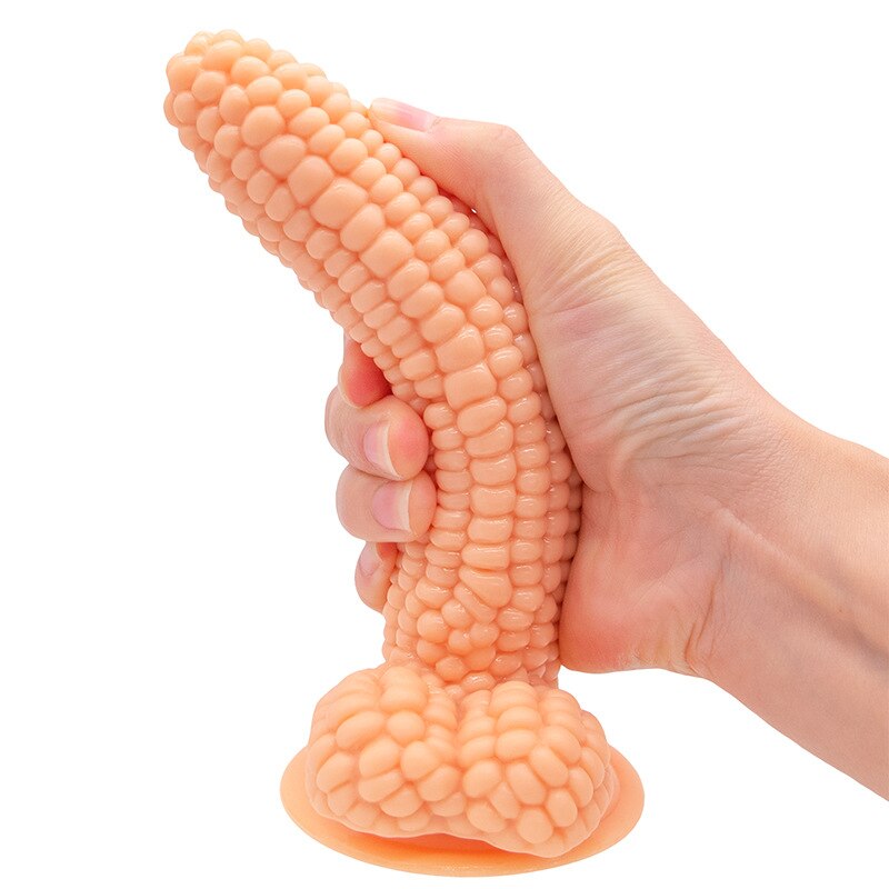 Realistic Silicone Corn Dildo Anal Plug Suction Cup Vegetable Dildo Sex Toys for Women Vaginal Massager G-Spot Masturbator Good