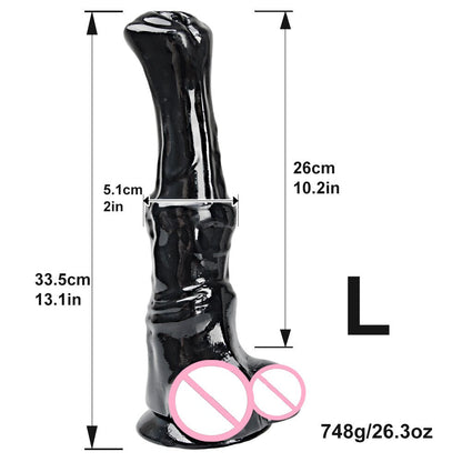 ม้ายักษ์ Dildo สมจริงอวัยวะเพศชาย Cock หญิง Masturbator สัตว์ Dildo Anal Plug ของเล่นสำหรับผู้ใหญ่18เพศของเล่นสำหรับผู้ชายผู้หญิงเลสเบี้ยน
