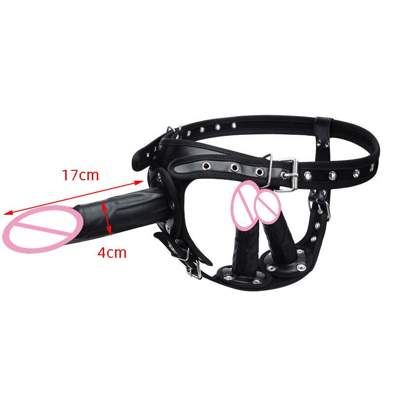 Strap-on Dildo, Sex Toy, Male Genital Dildo, Wearable Dildo, Sex Toy for Lesbians and Couples, Three Dick Strap-on, Realistic Dildo