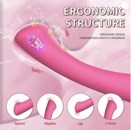 Dildo G-Spot Vibrator Clitoral Stimulator Luxury Loop-Designed Vibrating Sex Toy for Women