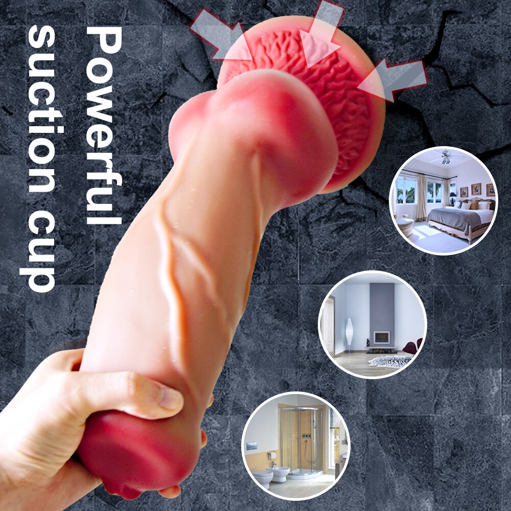 Big Bow Dog Dildo Sex Toy for Women, Fake Anal Penis Vaginal Stimulator, Animal Didlos Anus Erotic Toy, Adult Product
