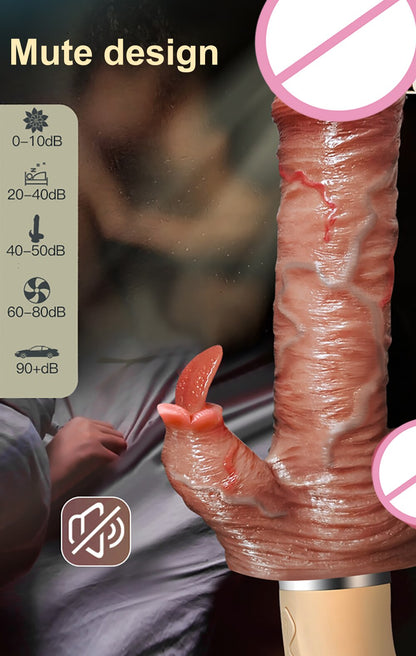 Realistic Licking Dildo Vibrator Sex Toy for Women Soft Silicone Penis G Spot Vibrator Vaginal Massager Female Masturbator