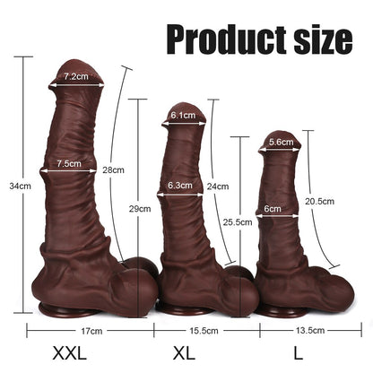 Giant Silicone Horse Dildo. Realistic animal. Penis. Anal expansion. Butt plug. Sex toy. Male and female masturbators. 18+ vagina.