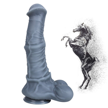 Giant Silicone Horse Dildo. Realistic animal. Penis. Anal expansion. Butt plug. Sex toy. Male and female masturbators. 18+ vagina.