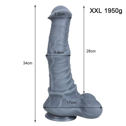 Giant Silicone Horse Dildo. Realistic animal. Penis. Anal expansion. Butt plug. Sex toy. Male and female masturbators. 18+ vagina.