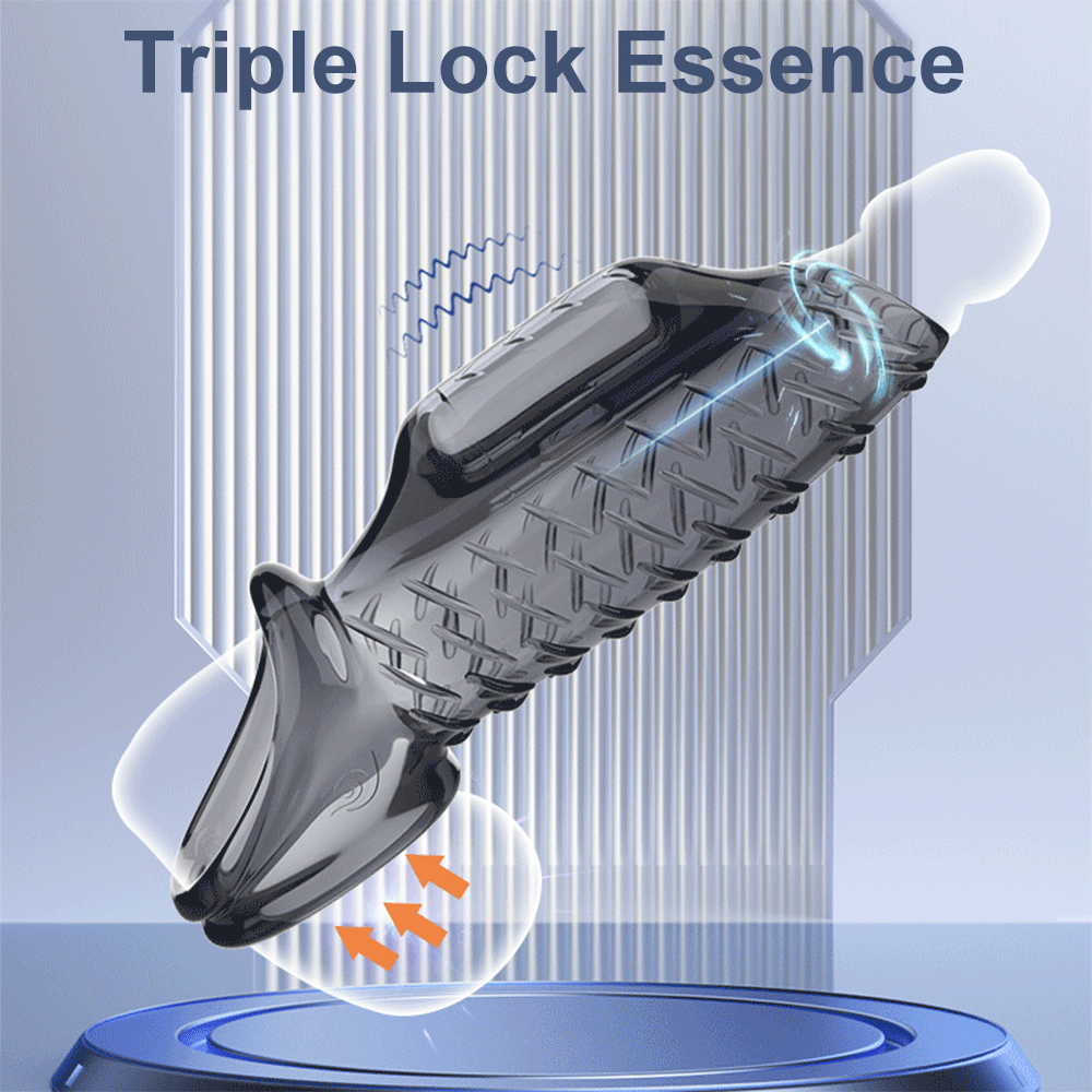 Male Ejaculation Delay Cock Sleeve Ring Penis Vibrating G-Spot Stimulator Vibrator Dick Enlargement Extender Sex Toys for Men