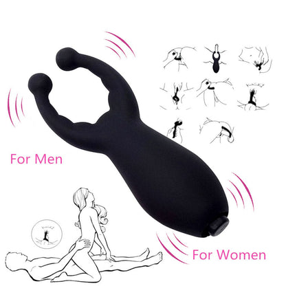 Erotic G-Spot Clitoris Stimulator Vibrators Dildo Nipple Clamp Penis Vibrating Ring Adult Products Sex Toys for Women Men Couple