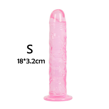 Erotic Soft Jelly Dildo Anal Butt Plug Realistic Penis Strong Suction Cup Dick Toy for Adult G-spot Orgasm Sex Toys for Woman