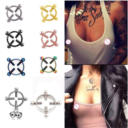 Eroticos Adult Games for Women Stainless Steel Round Non-Piercing Nipple Clamps Sex Toys for Couples BDSM Bondage Slave Sex Shop