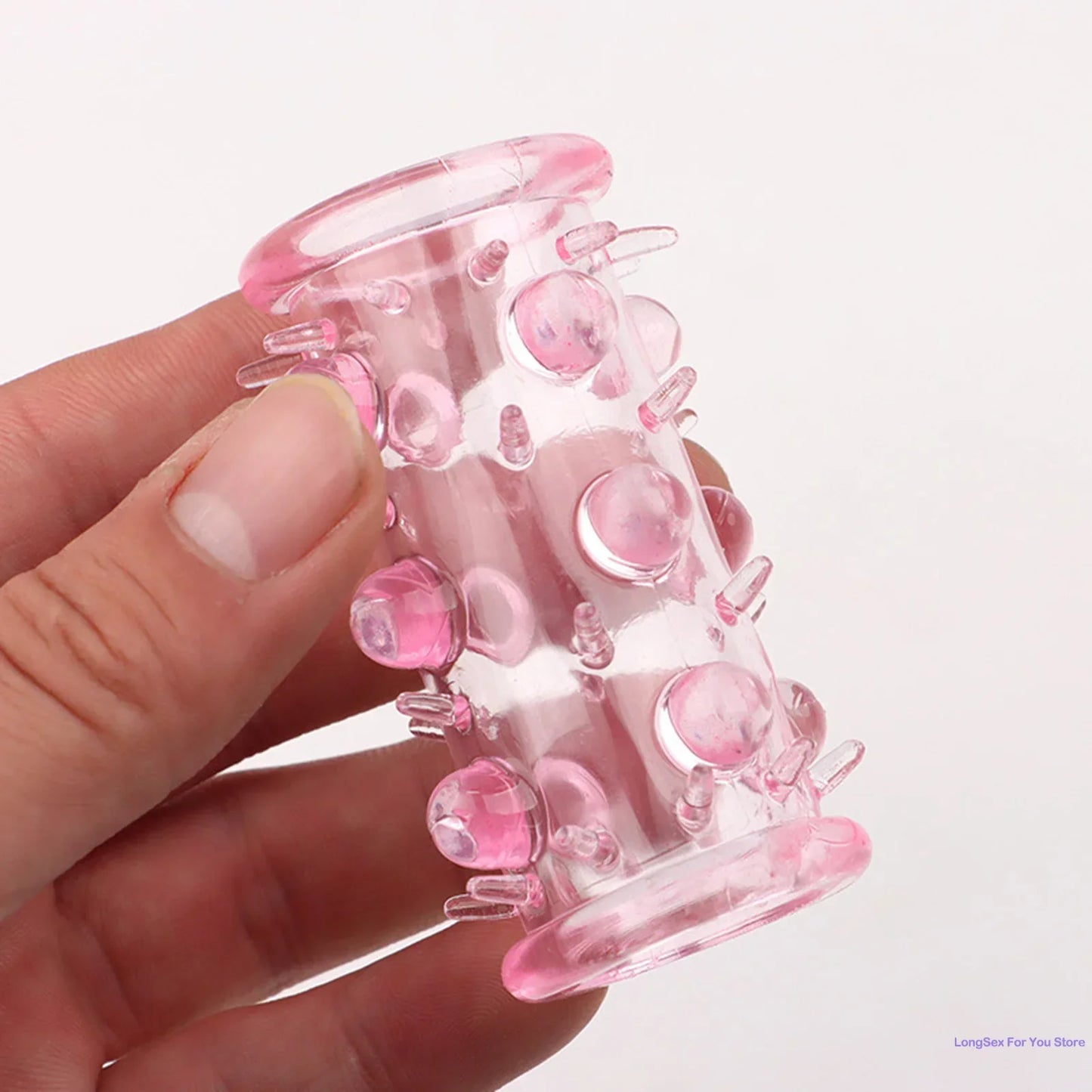 Penis Extension Sleeve Cock Rings For Men Enlarger Glans Particles Condom Lasting Delayed Sex Toys Adult Sexual Dotted Sex Goods