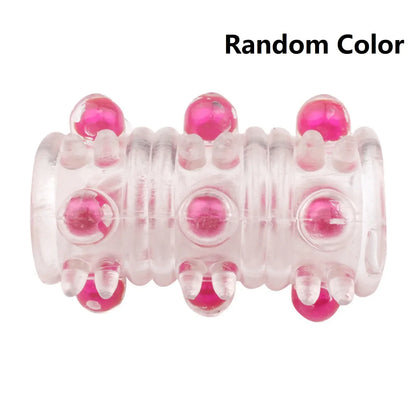 Penis Extension Sleeve Cock Rings For Men Enlarger Glans Particles Condom Lasting Delayed Sex Toys Adult Sexual Dotted Sex Goods
