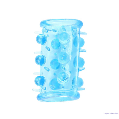 Penis Extension Sleeve Cock Rings For Men Enlarger Glans Particles Condom Lasting Delayed Sex Toys Adult Sexual Dotted Sex Goods