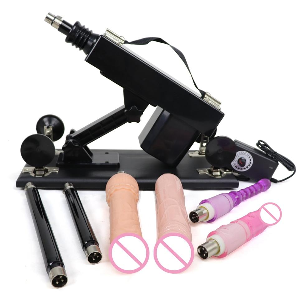 Sex Machine With 3XLR Suction Cup For Women Automatic Vibrator Adult Sex Toys Pumping Gun Love Machine Male Masturbator