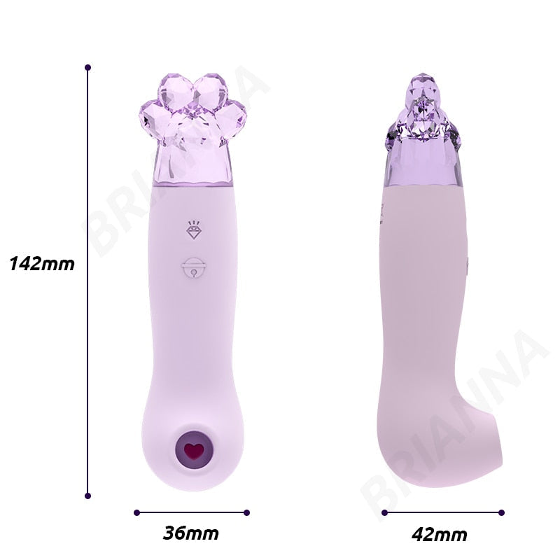 Fairy Clitoris Sucker Artificial Crystal Stone Decoration Sucking Vibrator Clitoral Stimulator Nipple Sucker for Women