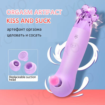 Fairy Clitoris Sucker Artificial Crystal Stone Decoration Sucking Vibrator Clitoral Stimulator Nipple Sucker for Women
