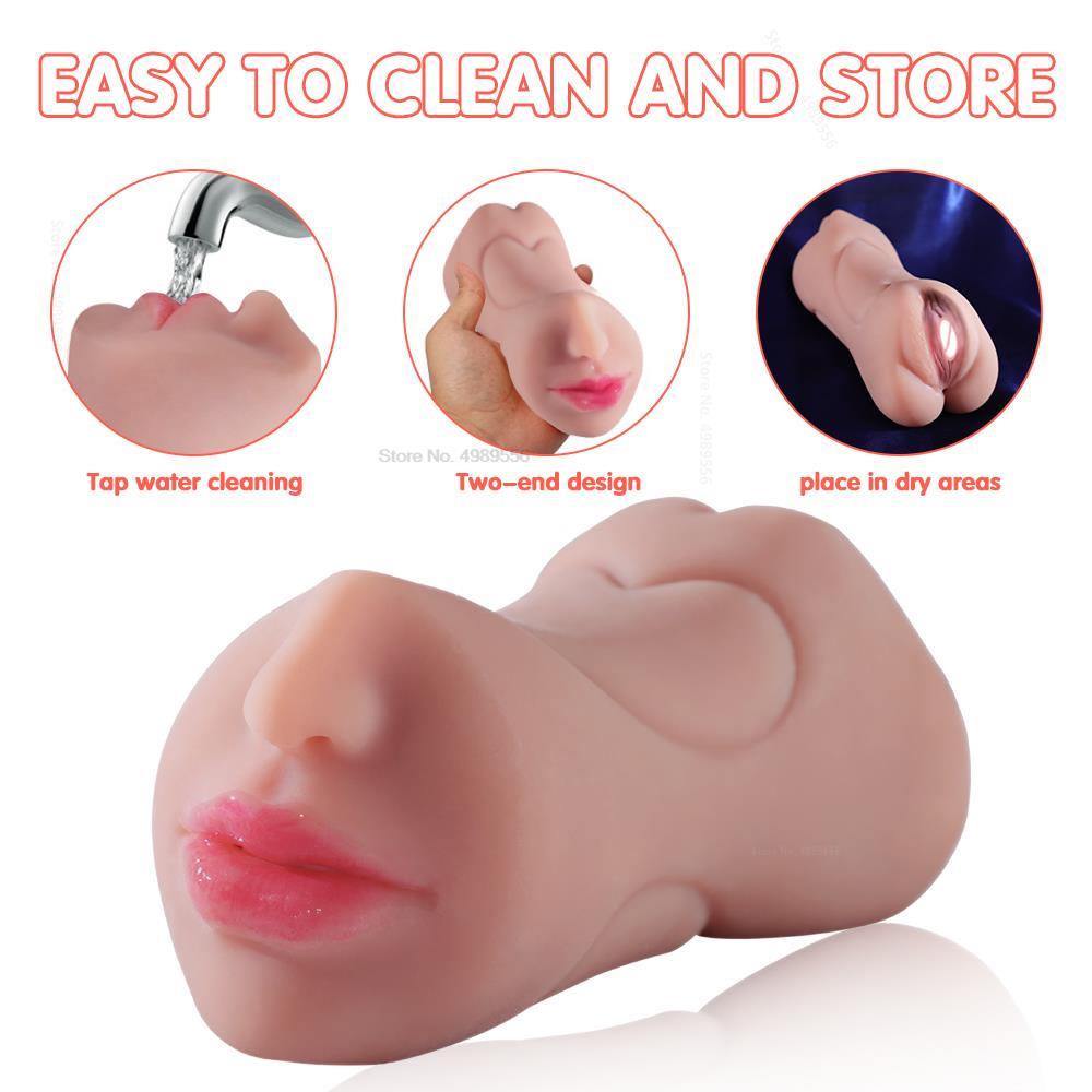 Realistic 3D Deep Throat Male Masturbator - Oral Sex Cup - Artificial Vagina Sex Toy for Men and Women - SexToy Shop
