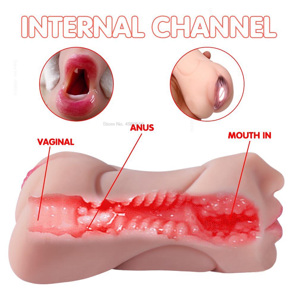 Realistic 3D Deep Throat Male Masturbator - Oral Sex Cup - Artificial Vagina Sex Toy for Men and Women - SexToy Shop