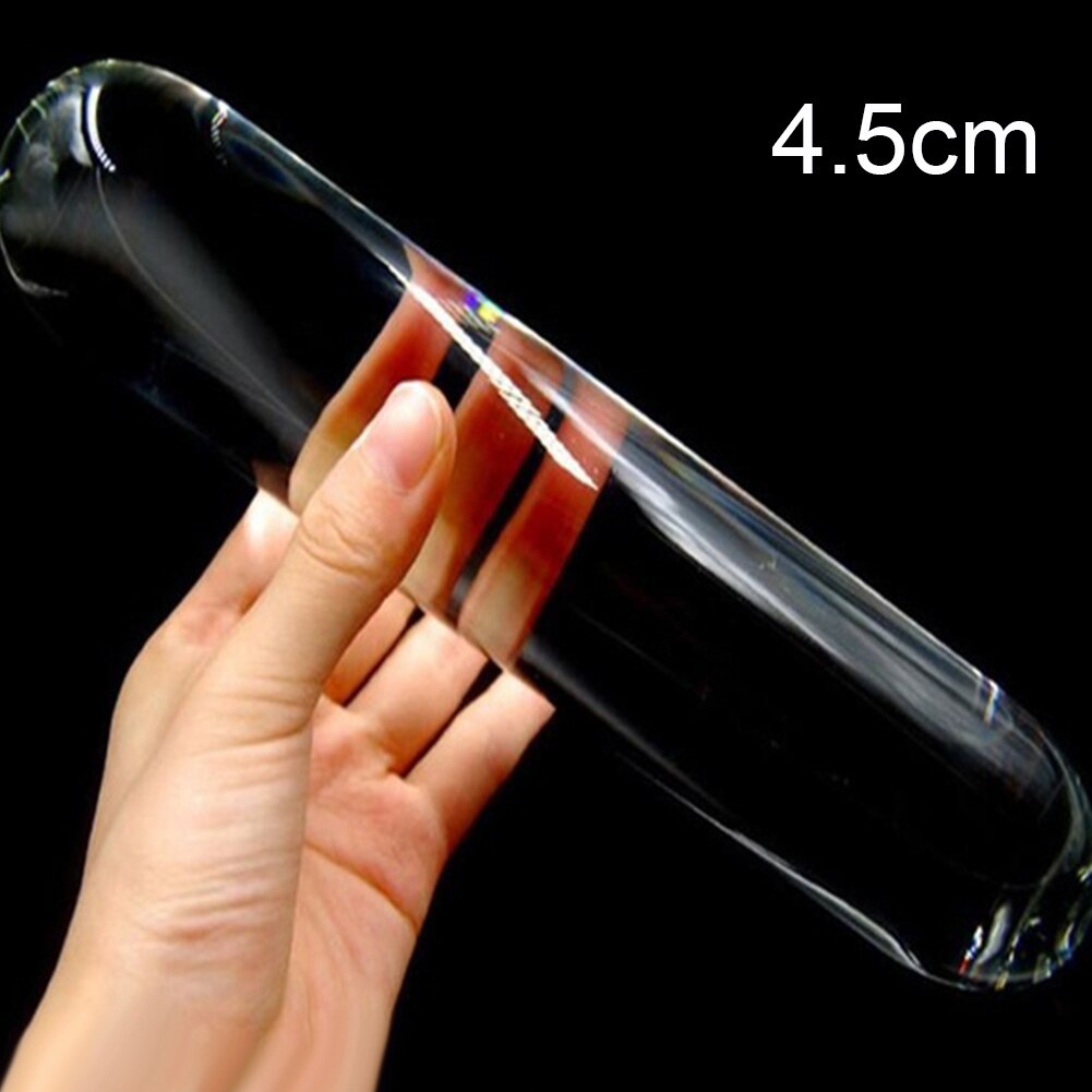 Female Masturbation Huge Faux Crystal Glass Butt Plug Dildo Rod Massage Stick Clitoral Stimulator Adult Sex Toy
