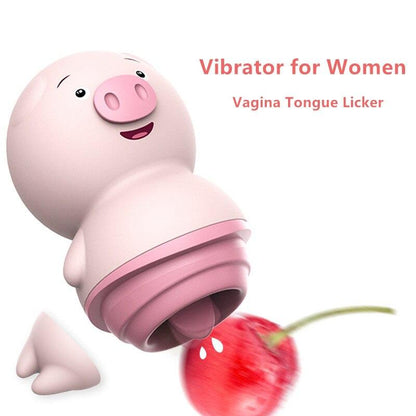 Female Masturbator Clitoris Stimulator Cute Pig Tongue Lick Vibrators Sex Toys For Adults