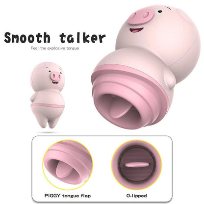 Female Masturbator Clitoris Stimulator Cute Pig Tongue Lick Vibrators Sex Toys For Adults