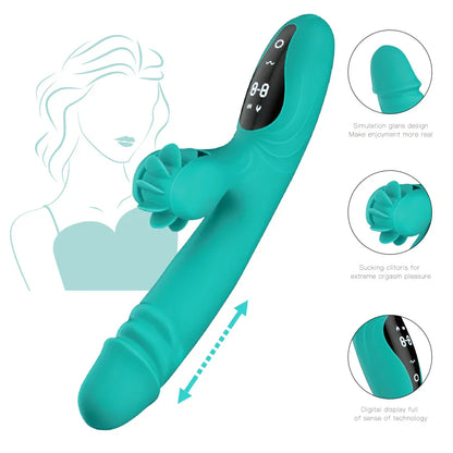 Female vibrator. Tongue wheel licking and pressing. High-frequency telescopic. Intelligent touch control. Intelligent heating.