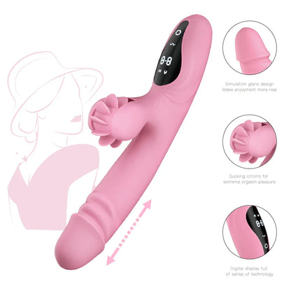 Female vibrator. Tongue wheel licking and pressing. High-frequency telescopic. Intelligent touch control. Intelligent heating.