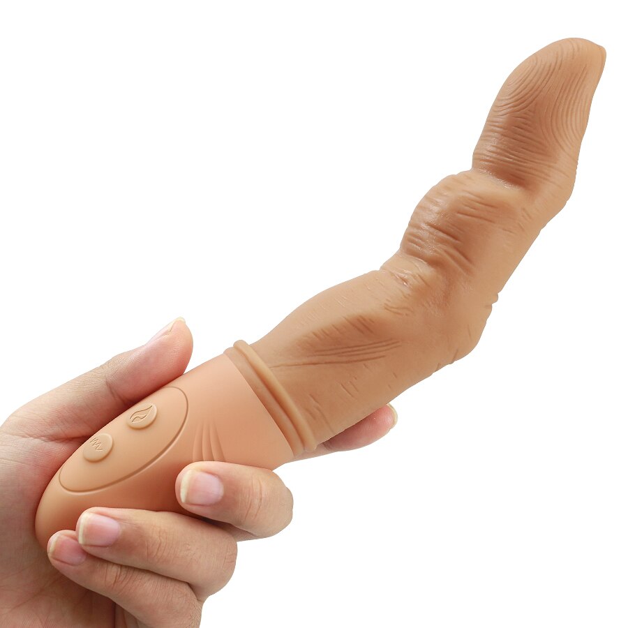 Powerful Finger Vibrator for Women G-Spot Stimulator Vaginal Massager Heating Silicone Finger Dildo Masturbator Adult Toy