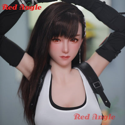 Realistic Red-Hued Full Platinum Silicone Sex Doll for Men with Rooted Hair Japanese Real Doll for Men